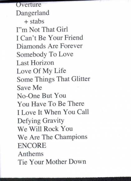 Setlist - Brian May - 08.05.2011 Nottingham, UK