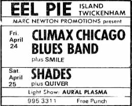 Flyer/ad - Smile in Twickenham on 24.04.1970