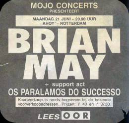 Flyer/ad - Brian May in Rotterdam on 21.6.1993