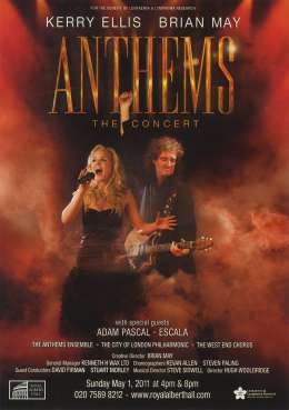Flyer/ad - Brian May with Kerry Ellis at the Royal Albert Hall on 01.05.2011
