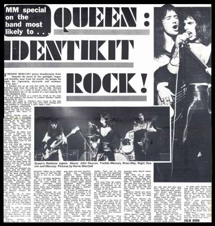 Newspaper review: Queen live at the Rainbow Theatre, London, UK [31.03.1974]