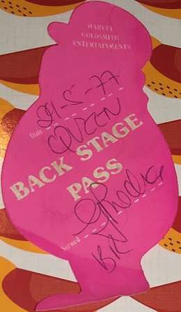 Backstage pass for the Queen concert in Stafford on 29.05.1977