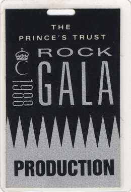 Prince's Trust Rock Gala production pass