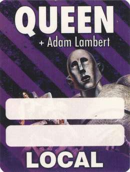 Empty local pass for the 2014 Queen + Adam Lambert US tour