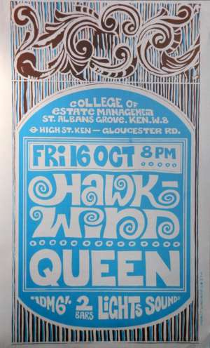 Poster - Queen in London on 16.10.1970