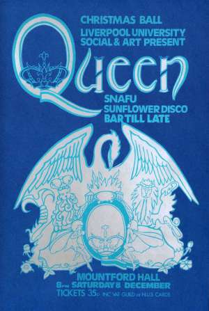 Poster - Queen in Liverpool on 08.12.1973