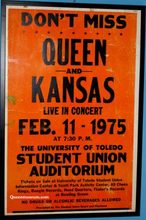 Poster - Queen in Toledo on 11.02.1975