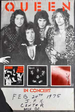 Poster - Poster for the Queen concert in Washington on 24.02.1975
