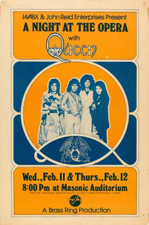 Poster - Queen in Detroit on 11.-12.02.1976