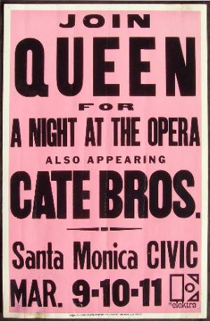 Poster - Queen in Santa Monica on 09.-12.03.1976