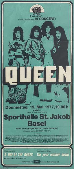 Poster - Poster for the Queen gig in Basel on 19.05.1977