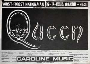 Poster - Queen in Brussels on 16.-17.04.1978