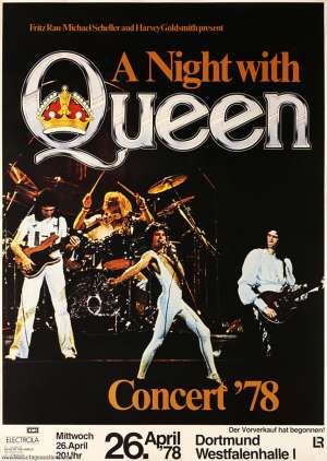 Poster - Queen in Dortmund on 26.04.1978