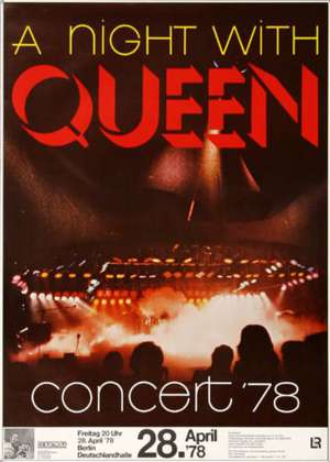 Poster - Queen in Berlin on 28.04.1978