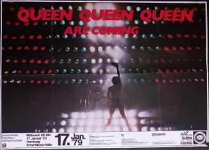 Poster - Poster for the Queen concert in Hamburg on 17.01.1979
