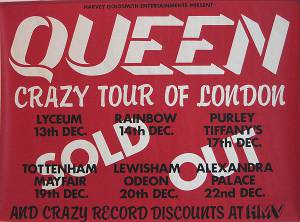Poster - Queen in London in December 1979