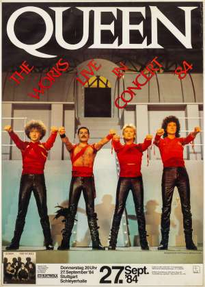 Poster - Queen in Stuttgart on 27.09.1984