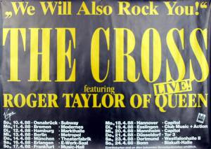 Poster - The Cross on tour in Germany in April 1988