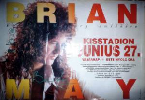 Poster - Brian May in Budapest on 27.06.1993