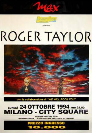 Poster - Roger Taylor in Milan on 24.10.1994