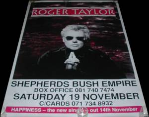 Poster - Roger Taylor in London on 19.11.1994