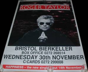 Poster - Roger Taylor in Bristol on 30.11.1994