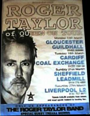 Poster - Roger Taylor in the UK in March 1999