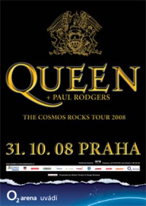 Poster - Queen + Paul Rodgers in Prague on 31.10.2008