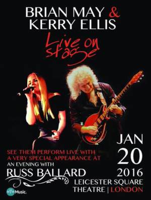 Poster - Brian May with Kerry Ellis in London on 20.01.2016