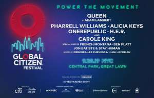 Poster - Queen + Adam Lambert at the Global Citizen Festival