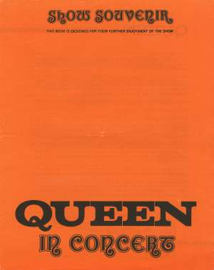 Early Queen show souvenir - orange (UK)
