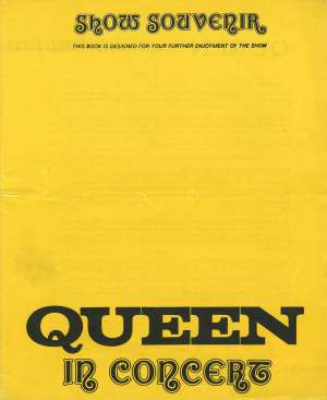 Early Queen show souvenir - yellow (UK)