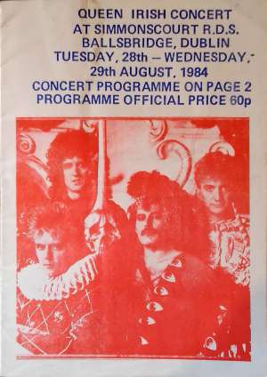 Unofficial Dublin 1984 programme