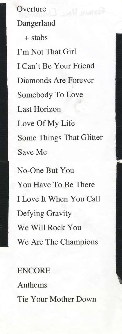 Setlist - Brian May - 11.05.2011 Edinburgh, UK
