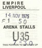 Ticket stub - Queen live at the Empire Theatre, Liverpool, UK [14.11.1975]