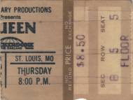 Ticket stub - Queen live at the Checkerdome, St. Louis, MO, USA [23.11.1978]