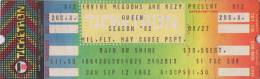 Ticket stub - Queen live at the Irvine Meadows, Irvine, CA, USA [12.09.1982]