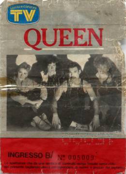 Ticket stub - Queen live at the Sportspalace, Milan, Italy [15.09.1984]