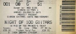 Ticket stub - Brian May live at the Wembley Arena, London, UK (Gibson's Night of 100 Guitars with Paul Rodgers) [26.06.1994]