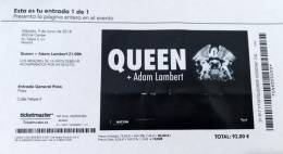 Ticket stub - Queen + Adam Lambert live at the Wizink Arena, Madrid, Spain [09.06.2018]