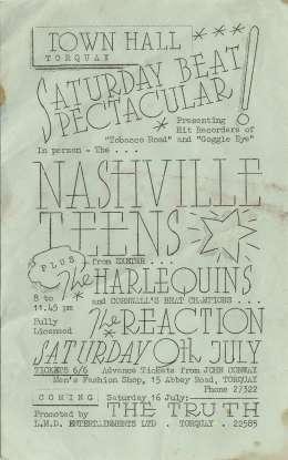 Flyer/ad - The Reaction in Torquay on 09.07.1966