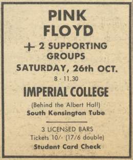 Flyer/ad - Smile in London on 26.10.1968