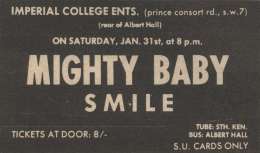 Flyer/ad - Smile in London on 31.01.1970