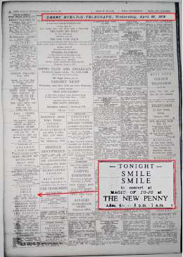 Flyer/ad - Smile in Derby on 22.04.1970