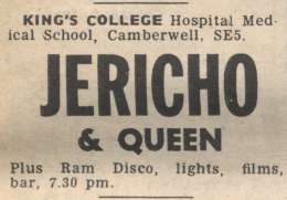 Flyer/ad - Queen in London on 10.03.1972