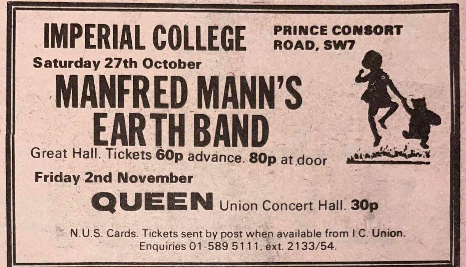 Queen in Imperial College, London on 2.11.1973