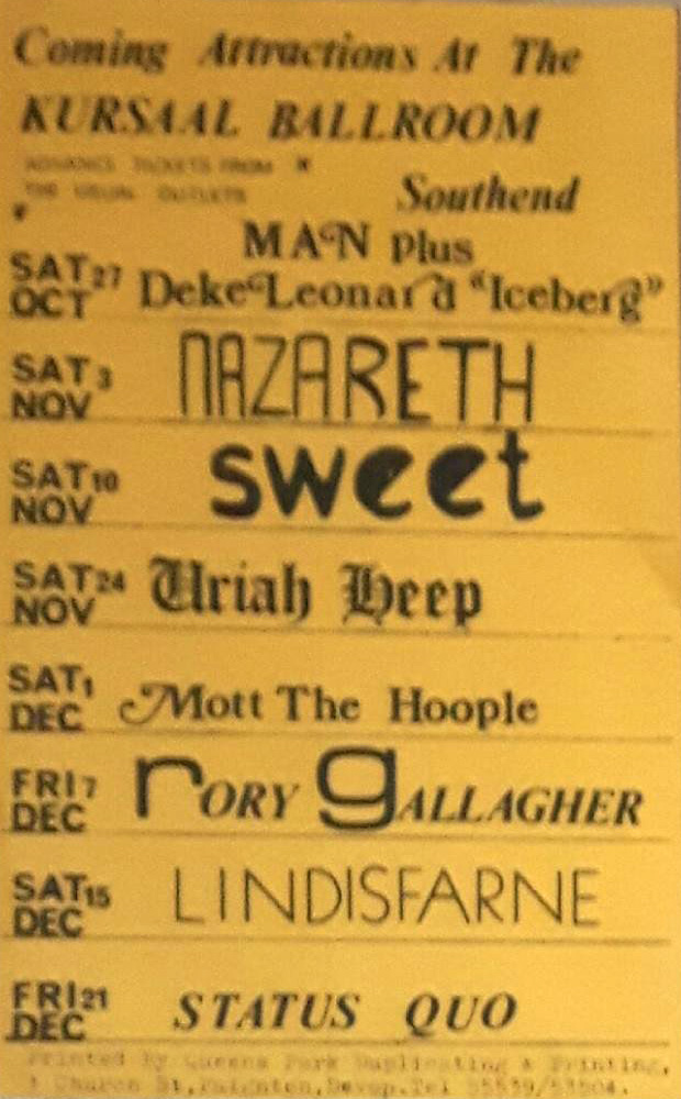 Mott/Queen in Southend on 01.12.1973