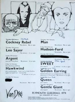 Flyer/ad - Queen in Plymouth on 3.3.1974