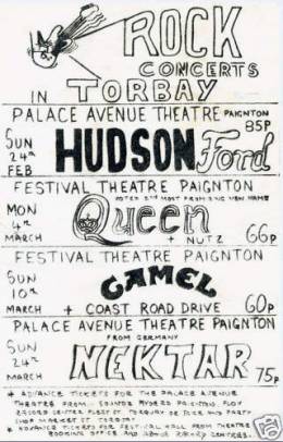 Flyer/ad - Queen in Paignton on 4.3.1974