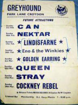 Flyer/ad - Queen in Croydon on 10.3.1974